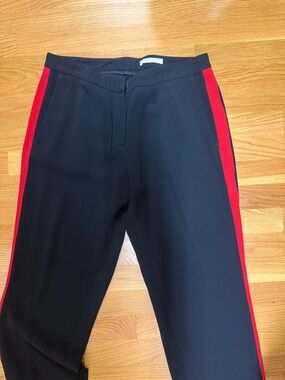 Boss Black Trousers with Red Side Stripe
